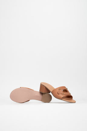 Heeled Sandal Belt | Light Brown Calf Leather