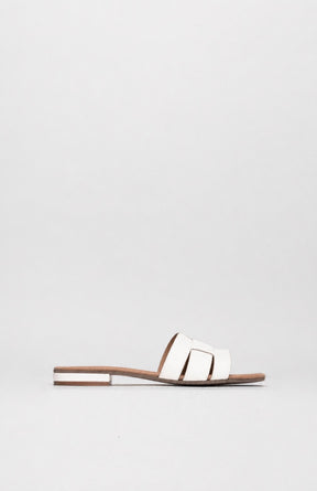 Flat Sandal Assia | White Calf Leather