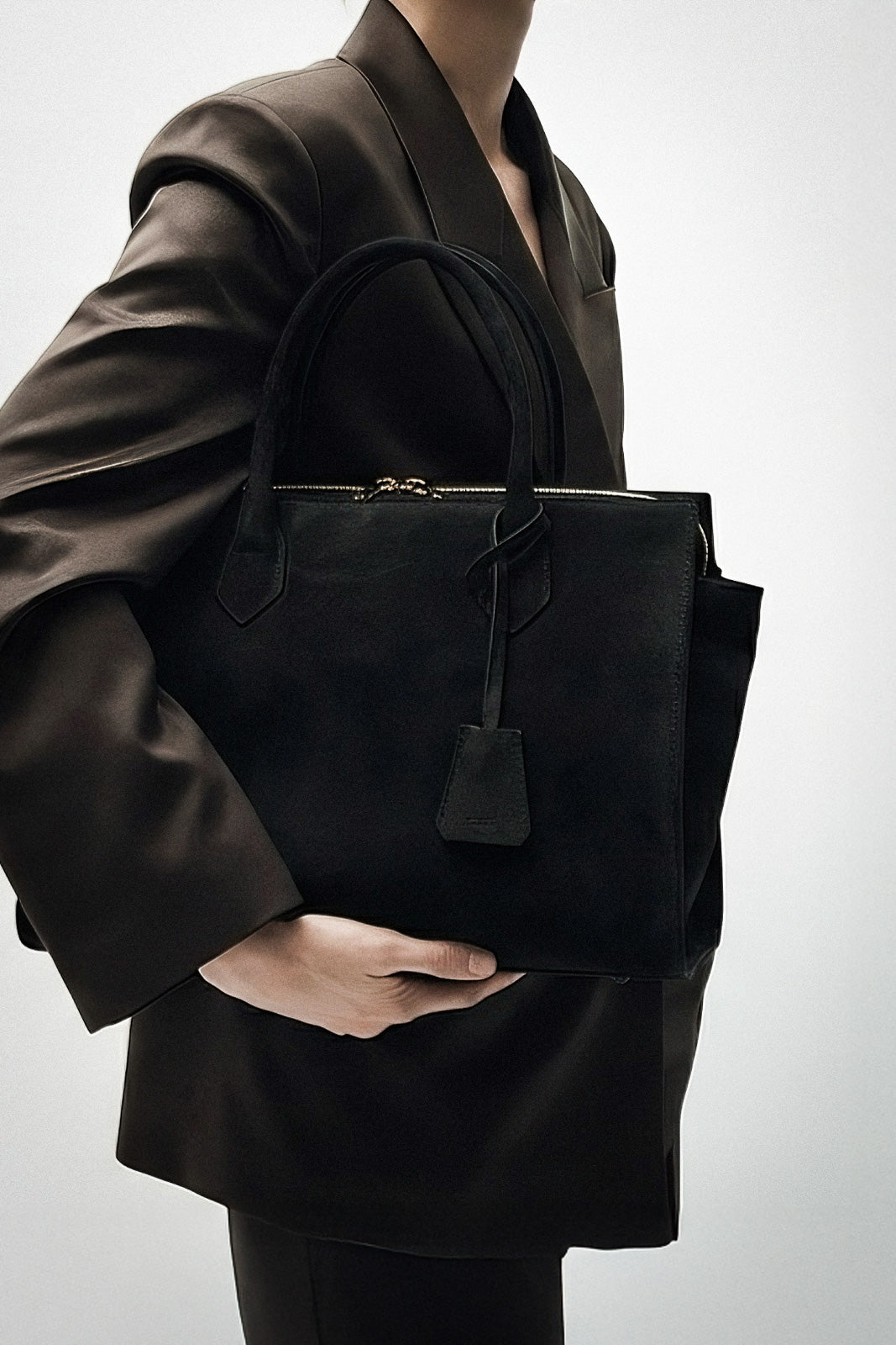 Crossbody Handbag Lioré | Black Suede