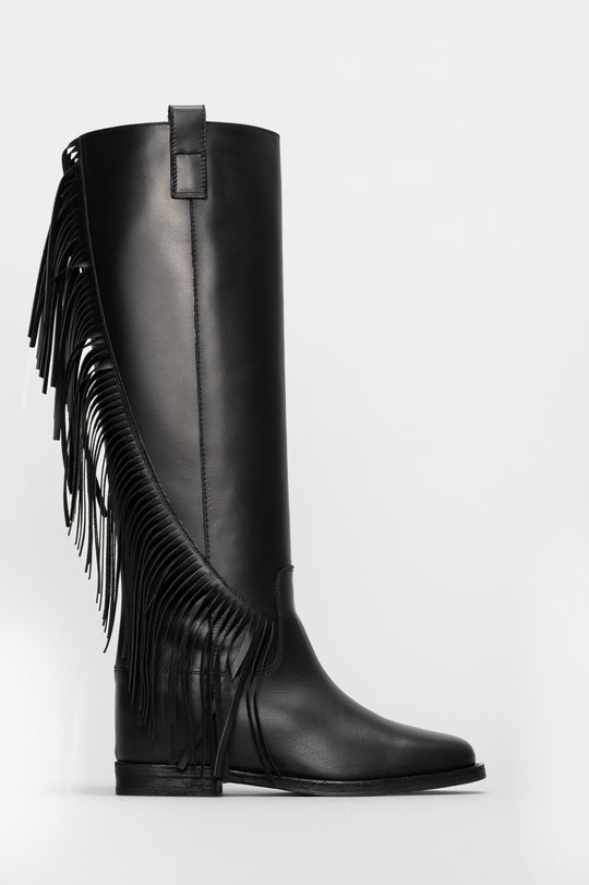 Wedge High Boot Aracc | Noble Black Calf Leather