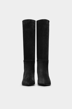 High Boot Vela | Deep Black Suede