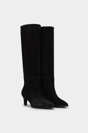 High Boot Vela | Deep Black Suede