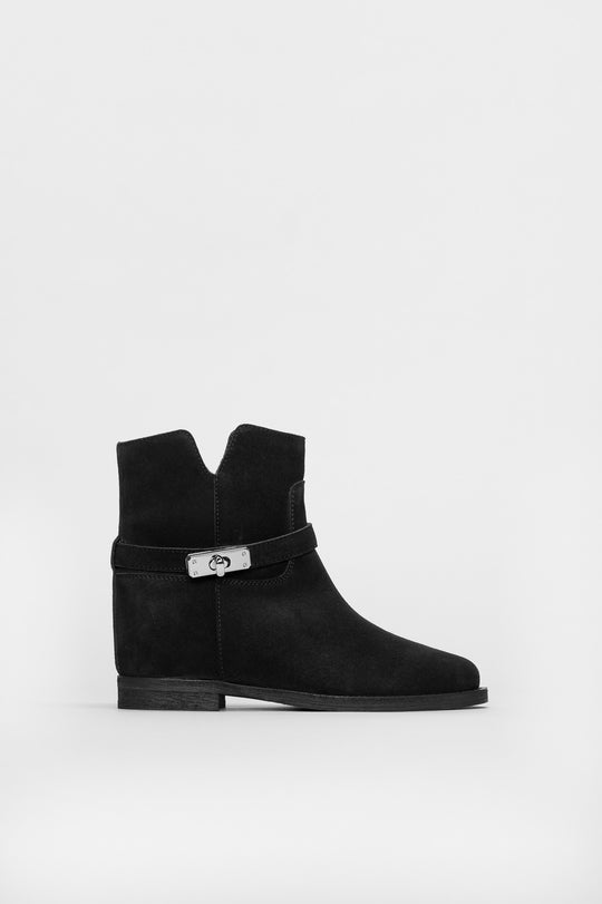 Wedge Boot Cavia | Deep Black Suede
