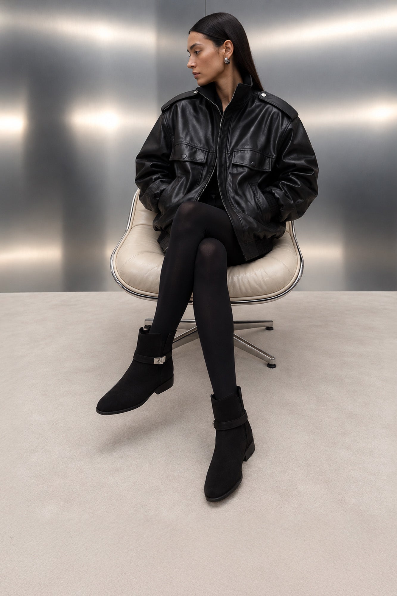 Wedge Boot Cavia | Deep Black Suede