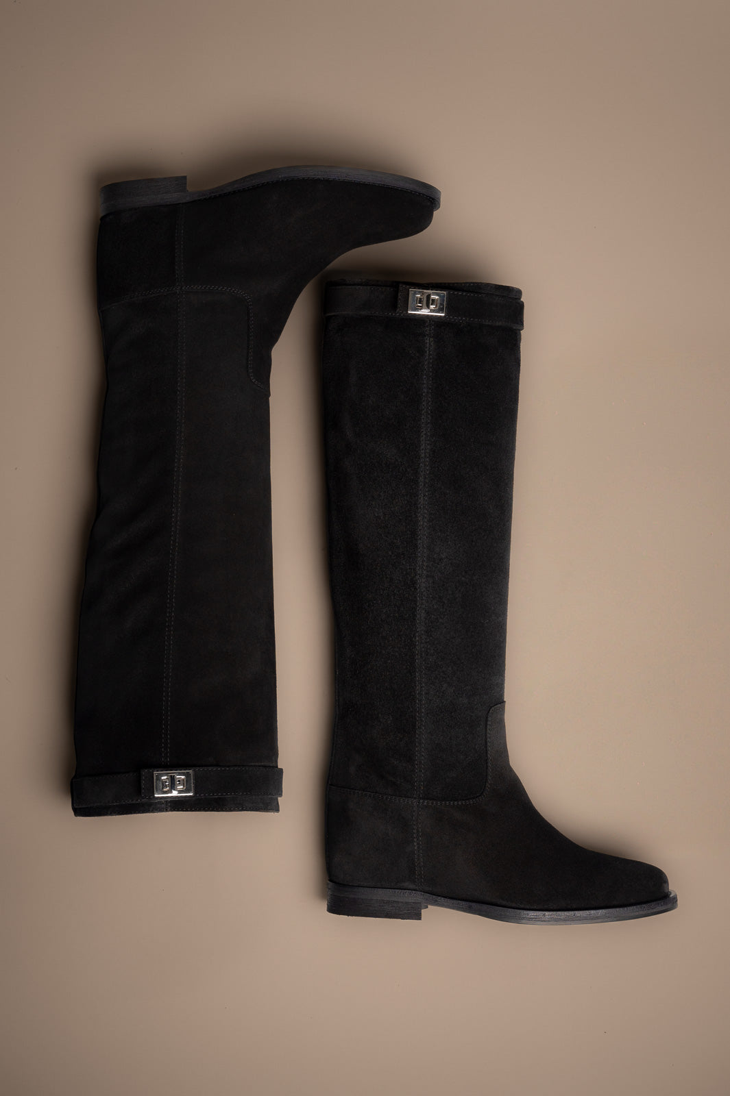 Wedge High Boot Ciolo | Black Suede