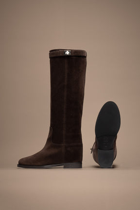 Wedge High Boot Ciolo | Brown Suede