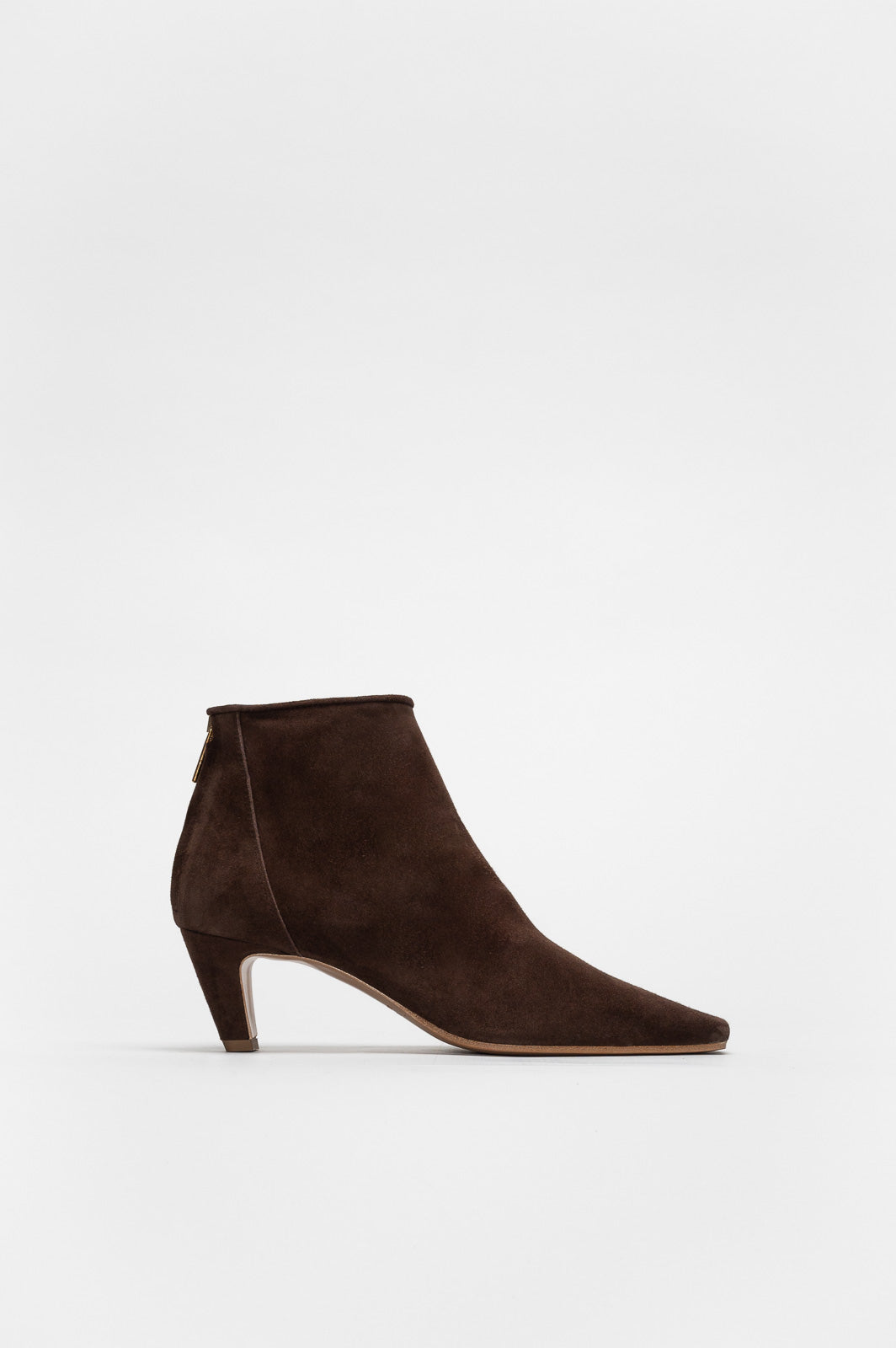 Mid-Heel Ankle Boot Cara | Cacao Brown Soft Suede