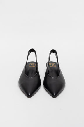 Slingback Pump Lay | Black Nappa Leather