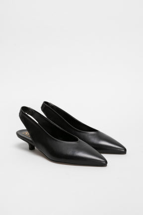 Slingback Pump Lay | Black Nappa Leather