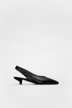 Slingback Pump Lay | Black Nappa Leather