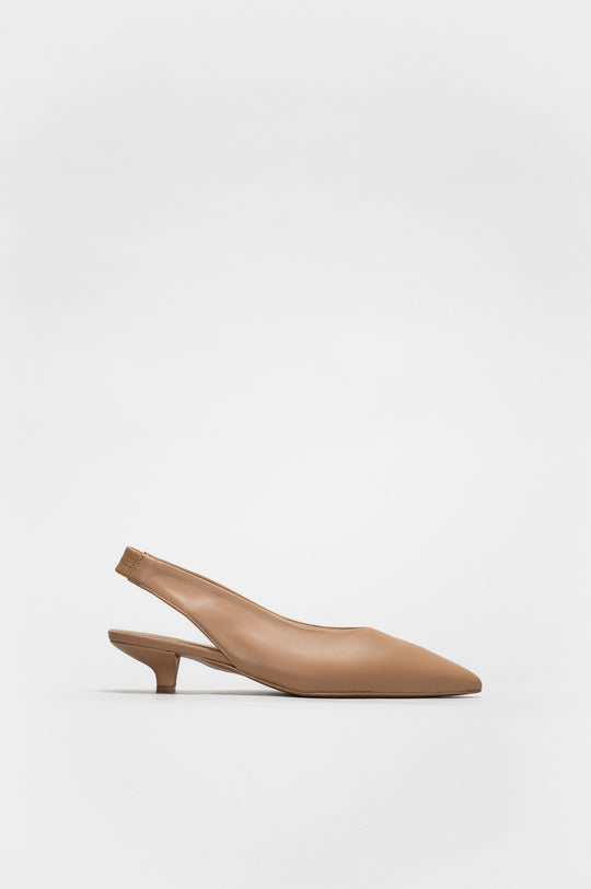 Slingback Pump Lay | Mushroom Beige Nappa Leather