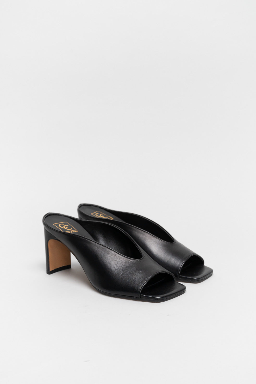 High-Heeled Sandal Khai | Noble Black Nappa Leather