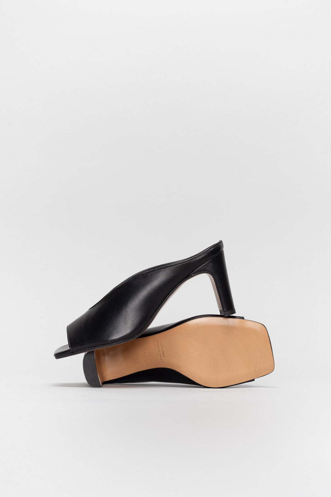 High-Heeled Sandal Khai | Noble Black Nappa Leather
