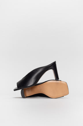 High-Heeled Sandal Khai | Noble Black Nappa Leather
