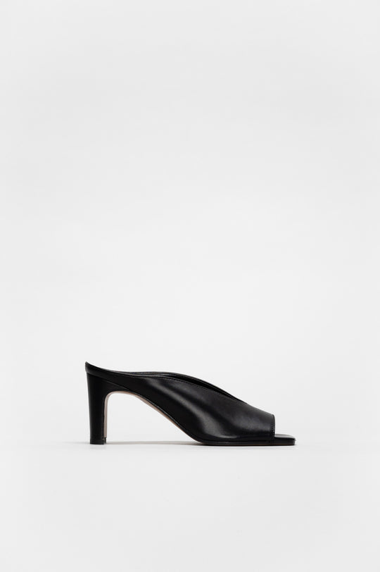 High-Heeled Sandal Khai | Noble Black Nappa Leather