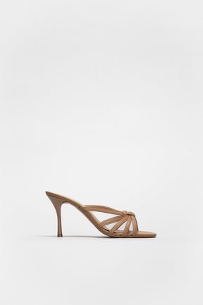 Strappy Sandal Lizbet | Beige Nappa Leather