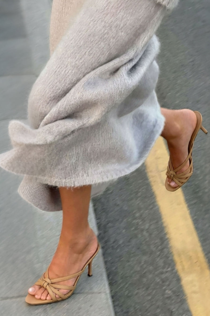 Strappy Sandal Lizbet | Caramel Beige Nappa Leather