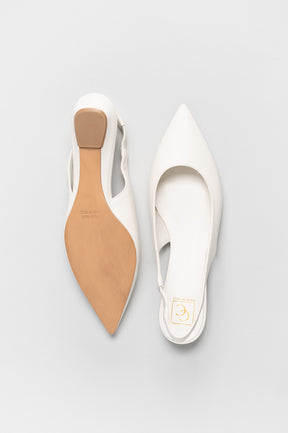 Slingback Flat Sekay | Off-White Nappa Leather