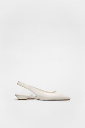 Slingback Flat Sekay | Off-White Nappa Leather