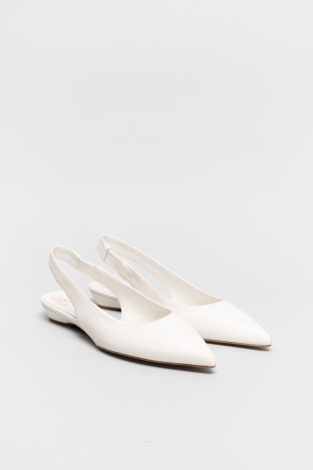 Slingback Flat Sekay | Off-White Nappa Leather