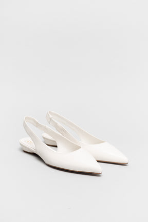 Slingback Flat Sekay | Off-White Nappa Leather