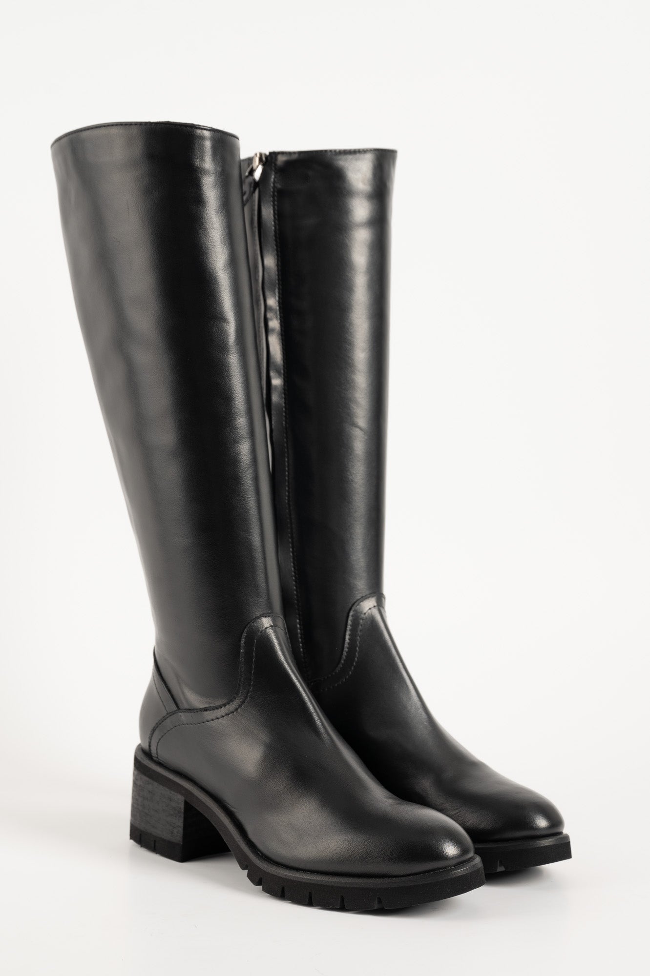 High Boot Alice | Black Buffalo Leather