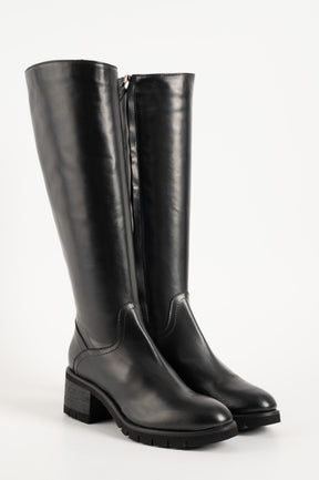 High Boot Alice | Black Buffalo Leather