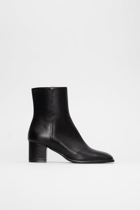 Zip Ankle Boot Mina | Noble Black Nappa Leather