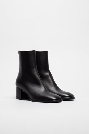 Zip Ankle Boot Mina | Noble Black Nappa Leather