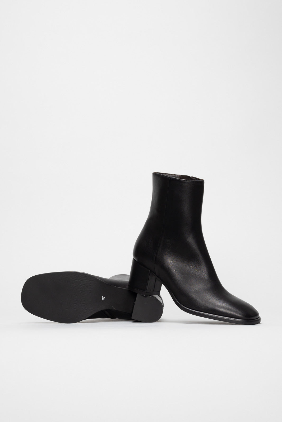 Zip Ankle Boot Mina | Noble Black Nappa Leather