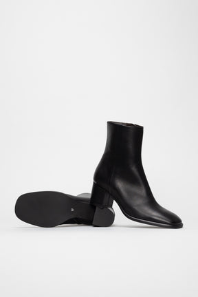 Zip Ankle Boot Mina | Noble Black Nappa Leather