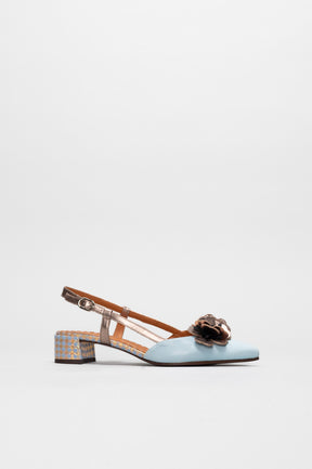 Slingback Pump Hezel | Sky Blue Calf Leather
