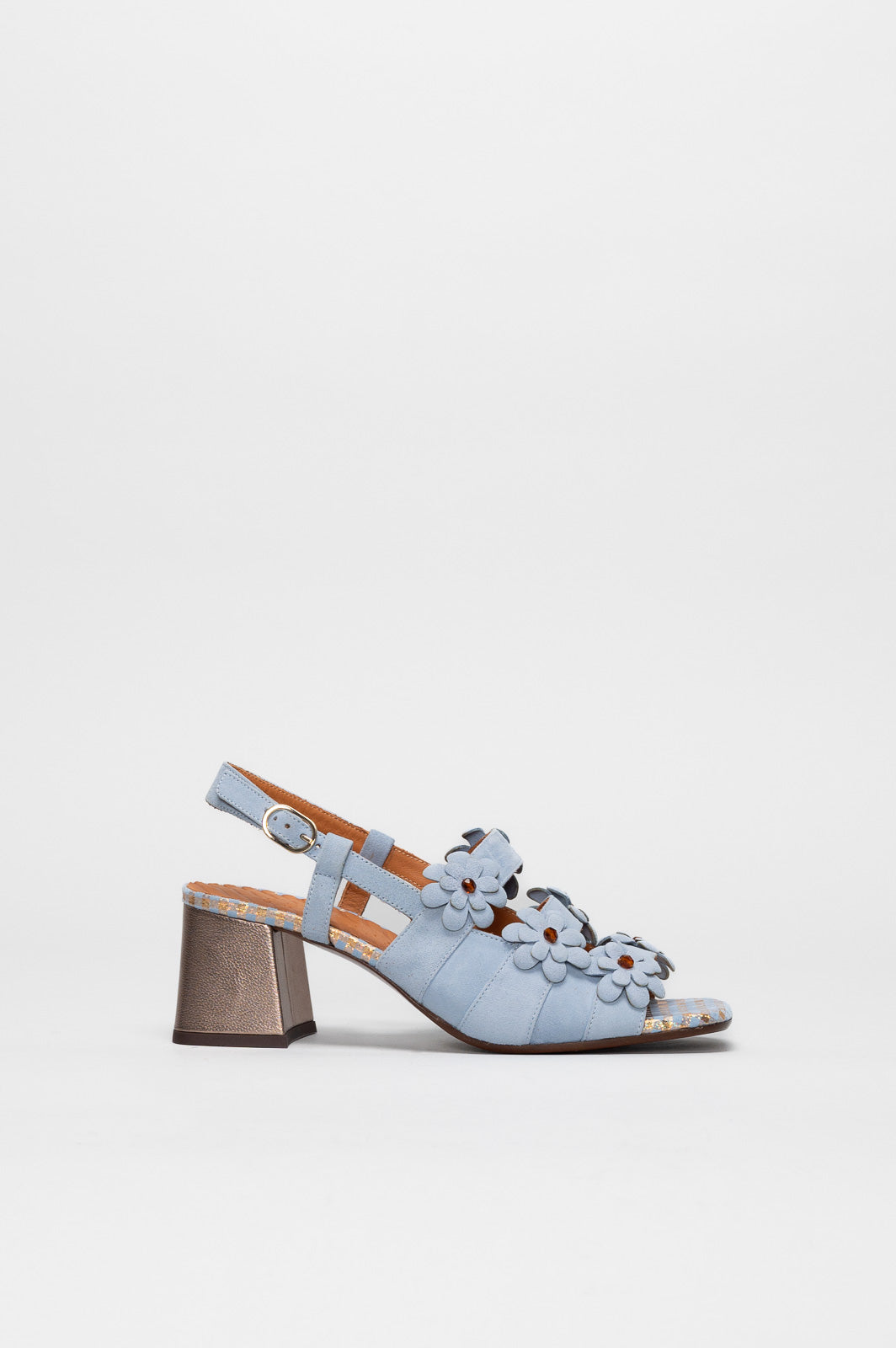 Strappy Sandal Lely | Powder Blue Soft Suede