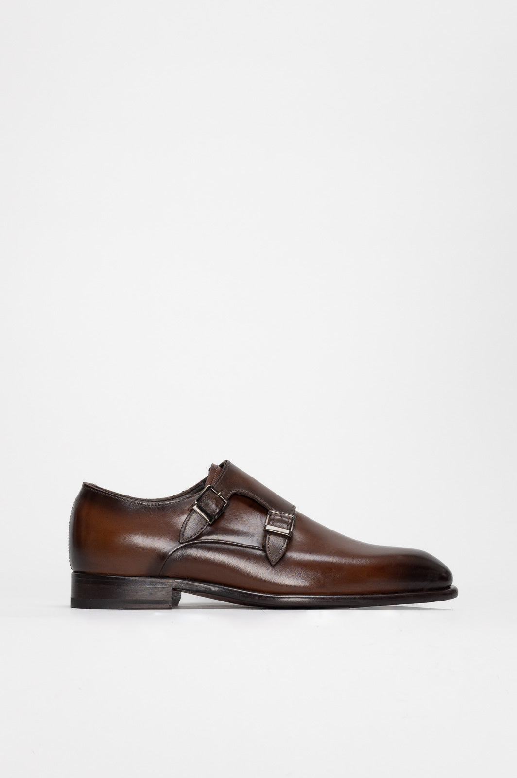 Men's Double Monk Taranto | Antique Cognac Calf Leather