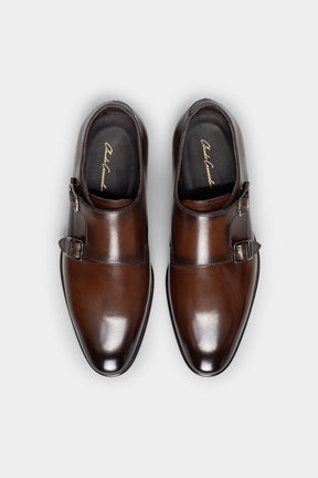 Men's Double Monk Taranto | Antique Cognac Calf Leather