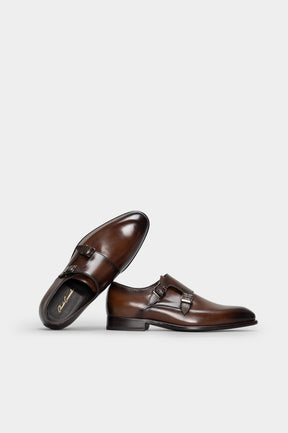 Men's Double Monk Taranto | Antique Cognac Calf Leather