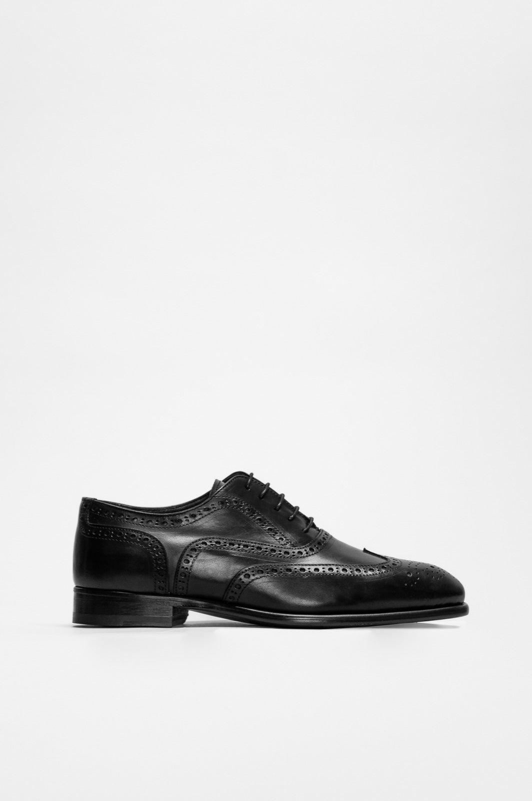 Men's Oxford Brogue Leporano | Noble Black Calf Leather