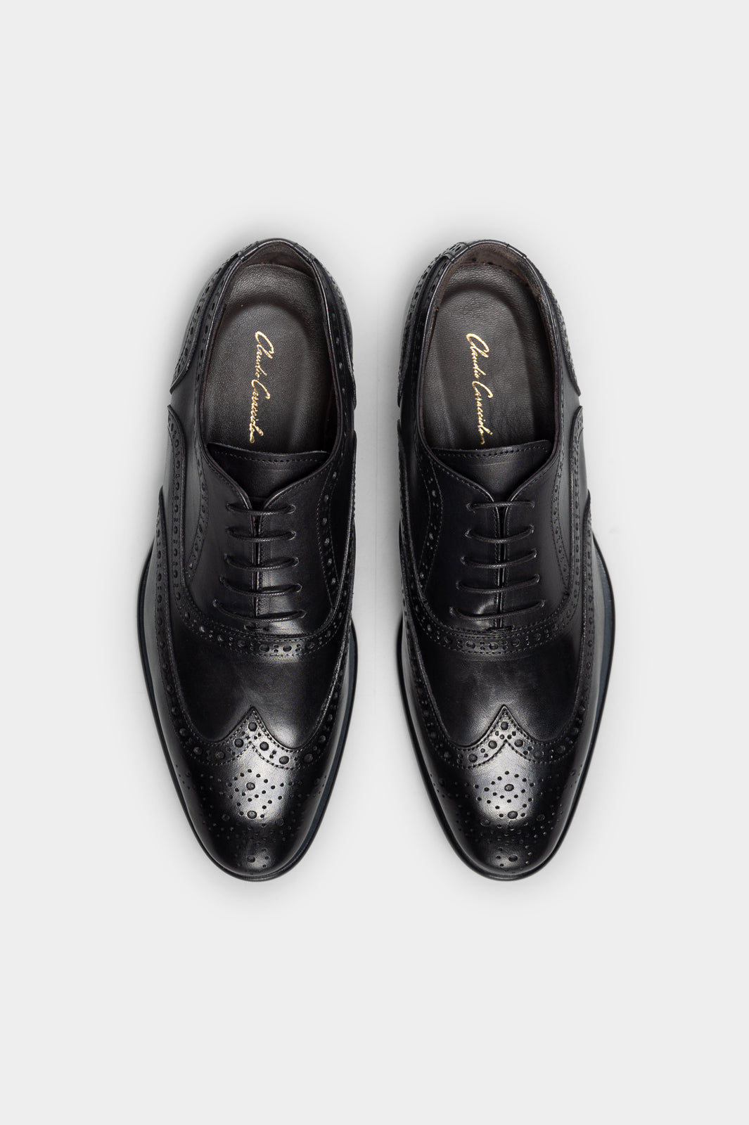 Men's Oxford Brogue Leporano | Noble Black Calf Leather