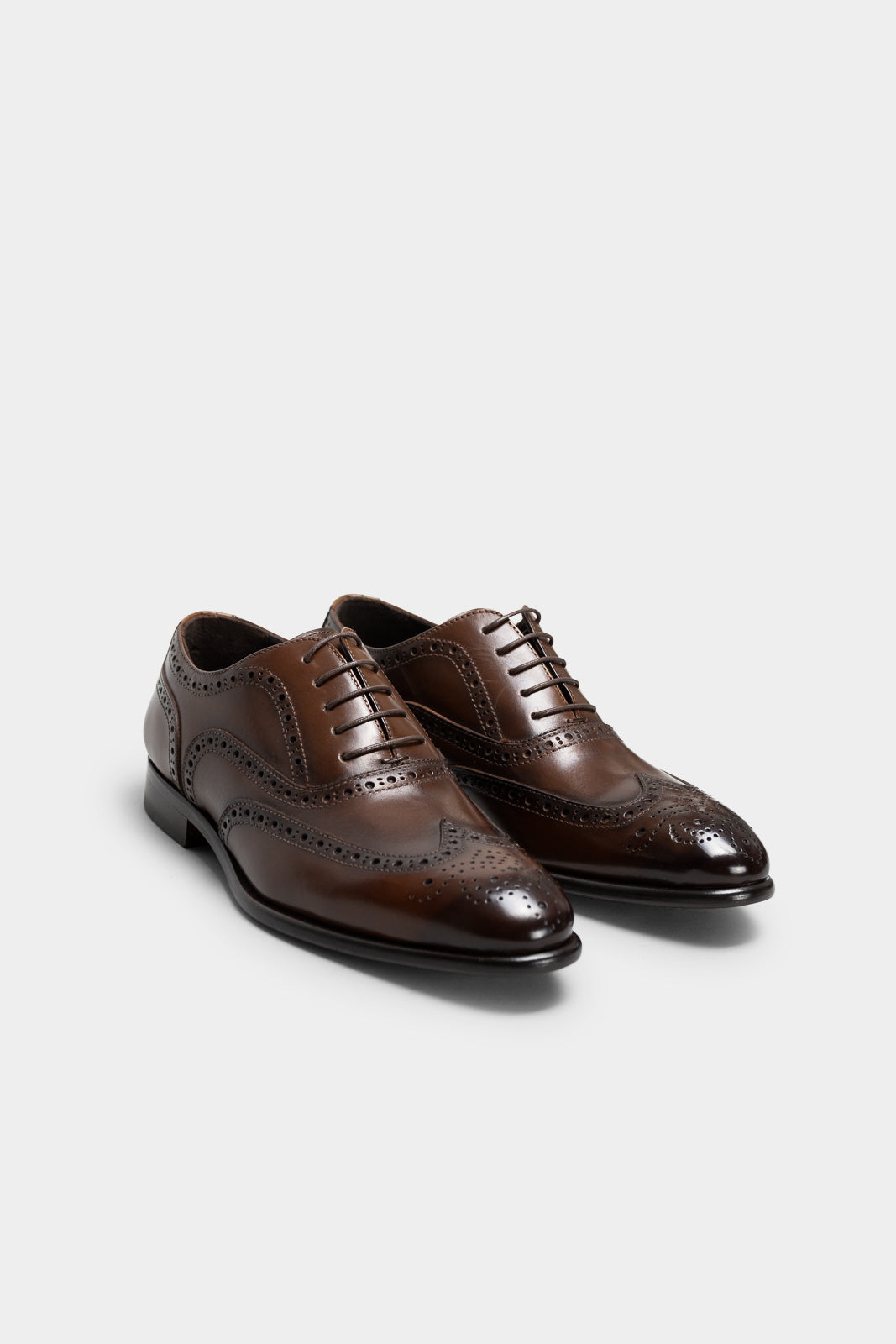 Men's Oxford Brogue Leporano | Antique Cognac Calf Leather