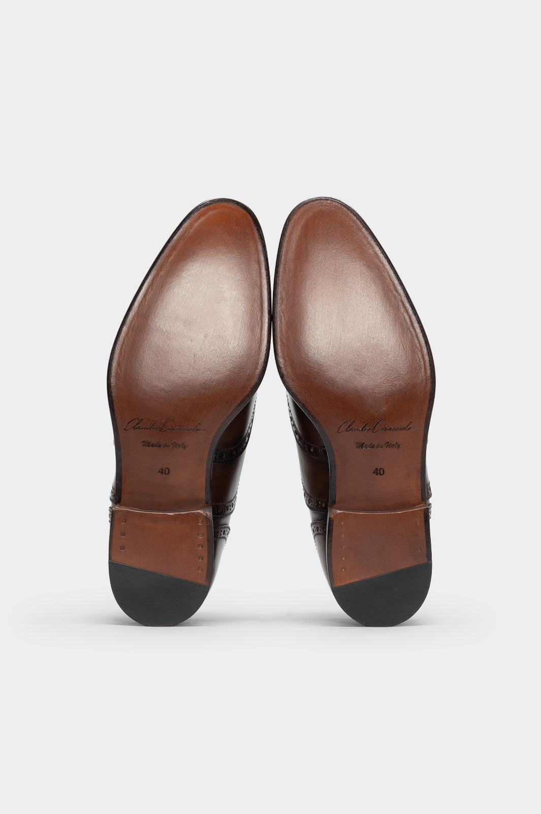 Men's Oxford Brogue Leporano | Antique Cognac Calf Leather
