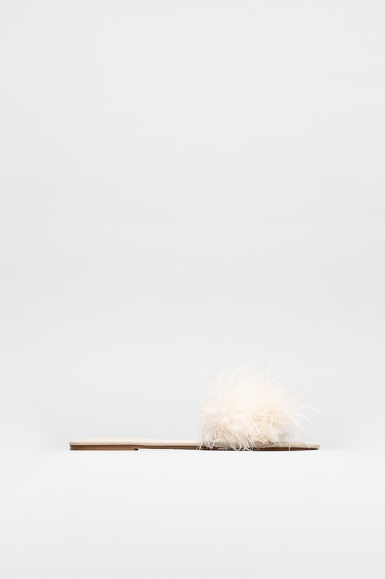 Flat Sandal Louise | Linen Beige Nappa Leather