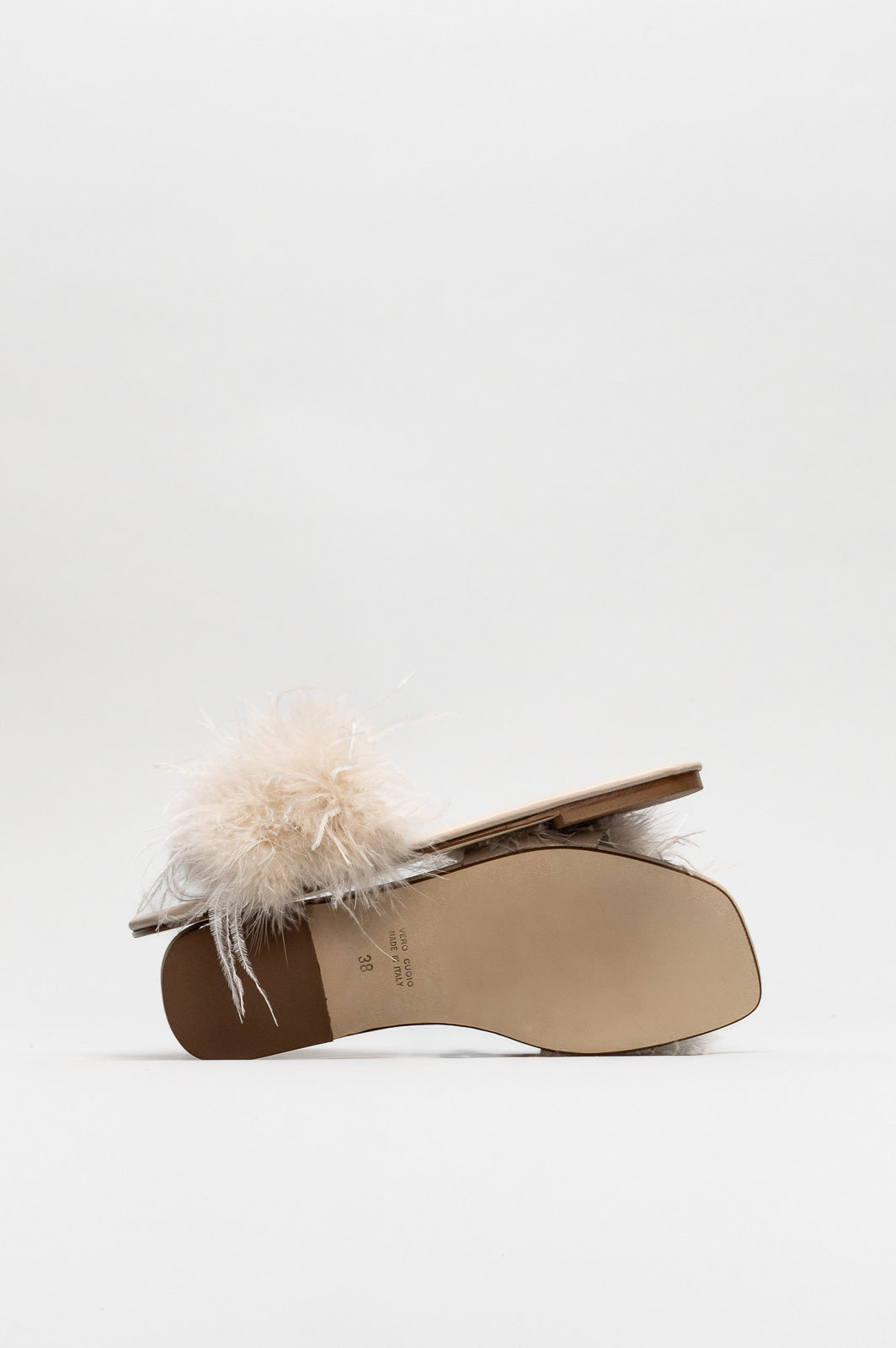 Flat Sandal Louise | Linen Beige Nappa Leather