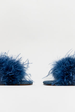 Flat Sandal Louise | Blue Denim