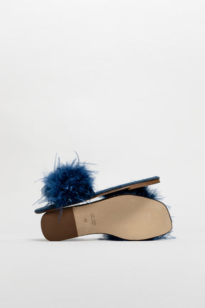Flat Sandal Louise | Blue Denim