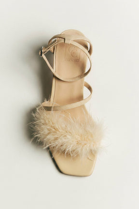Heeled Sandal Louise | Off-White Soft Calf Leather