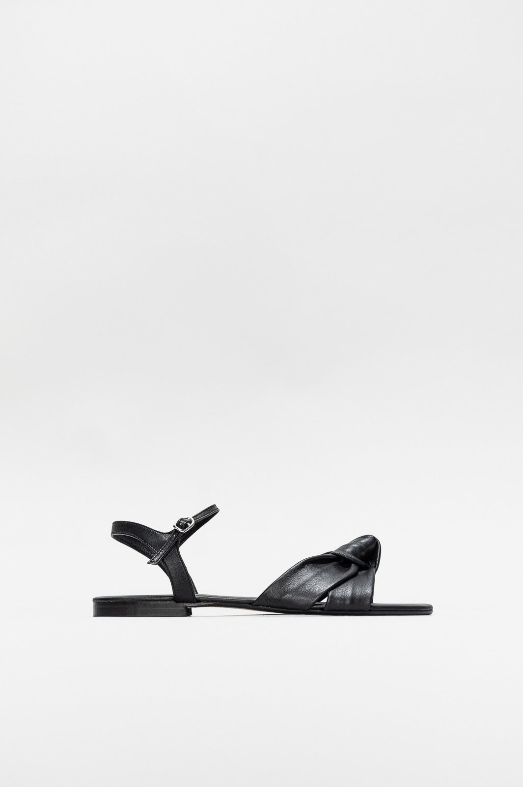 Ankle-Strap Sandal Lola | Deep Black Nappa Leather