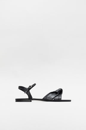 Ankle-Strap Sandal Lola | Deep Black Nappa Leather