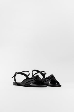 Ankle-Strap Sandal Lola | Deep Black Nappa Leather