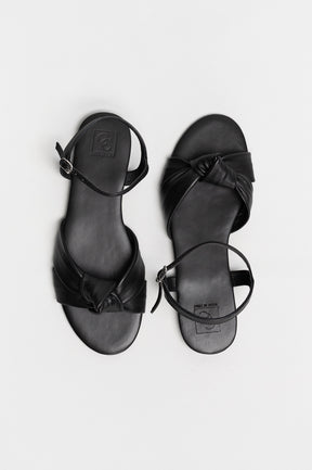 Ankle-Strap Sandal Lola | Deep Black Nappa Leather