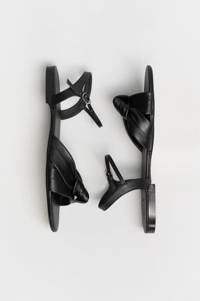 Ankle-Strap Sandal Lola | Deep Black Nappa Leather